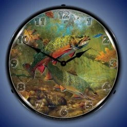 Collectable Sign & Clock | American Beauties LED Wall Clock Retro/Vintage, Lighted