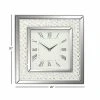 Olivia & May Square Framed Wood and Glass Wall Clock - Olivia & May 11 Olivia & May Square Framed Wood and Glass Wall Clock - Olivia & May -Clocks Shop unnamed file 3184