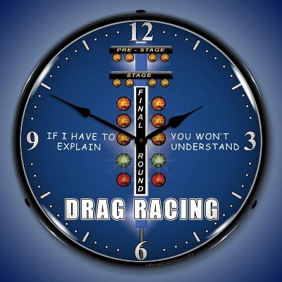 Collectable Sign & Clock | Drag Race LED Wall Clock Retro/Vintage, Lighted 3 Collectable Sign & Clock | Drag Race LED Wall Clock Retro/Vintage, Lighted