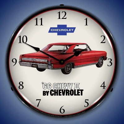 Collectable Sign & Clock | 1966 Chevy II Nova Super Sport LED Wall Clock Retro/Vintage, Lighted 3 Collectable Sign & Clock | 1966 Chevy II Nova Super Sport LED Wall Clock Retro/Vintage, Lighted
