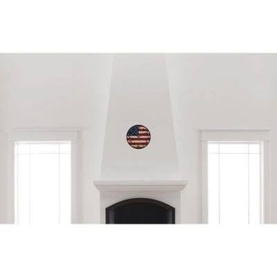 USA Flag Round Wall Clock - Creative Motion Industries 8 USA Flag Round Wall Clock - Creative Motion Industries - Image 6