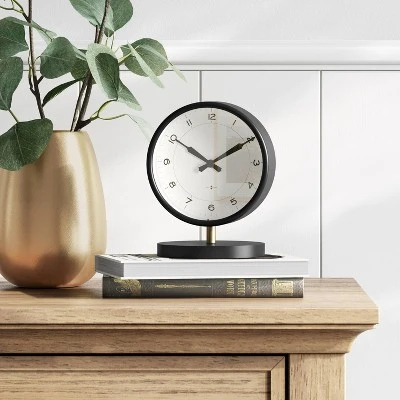 Table Clock Matte Black - Threshold™ 3 Table Clock Matte Black - Threshold™