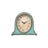 9.5" x 8.5" Metal Mantel Clock Aqua - 3R Studios -Clocks Shop unnamed file 3302
