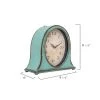 9.5" x 8.5" Metal Mantel Clock Aqua - 3R Studios -Clocks Shop unnamed file 3306