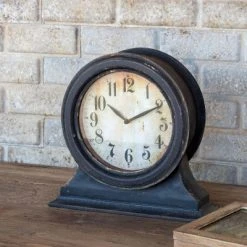 Park Hill Collection Black Mantel Clock Small