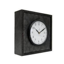 Black Metal & Plexiglass Tabletop Clock - Foreside Home & Garden