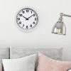 9" Round White Wall with Bold Numbers Wall Clock White - Patton Wall Decor -Clocks Shop unnamed file 338