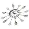 Quickway Imports Decorative 3D Cutlery Utensil Spoon and Fork Wall Clock for Kitchen, Playroom or Bedroom -Clocks Shop unnamed file 3430