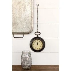 Park Hill Collection Pocket Watch Wall Clock Small