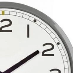 Metal Wall Clock with Black Numbers and White Face - StyleCraft