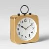 5" Square Tabletop Alarm Clock Brass - Threshold™ -Clocks Shop unnamed file 349