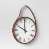 16" Wall Clock with Leather Strap Brown - Threshold™ -Clocks Shop unnamed file 353