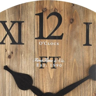 Rustic Farmhouse Barn Wood Wall Clock - FirsTime & Co. White 4 Rustic Farmhouse Barn Wood Wall Clock - FirsTime & Co. White - Image 2