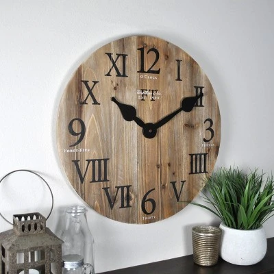 Rustic Farmhouse Barn Wood Wall Clock - FirsTime & Co. White 6 Rustic Farmhouse Barn Wood Wall Clock - FirsTime & Co. White - Image 4
