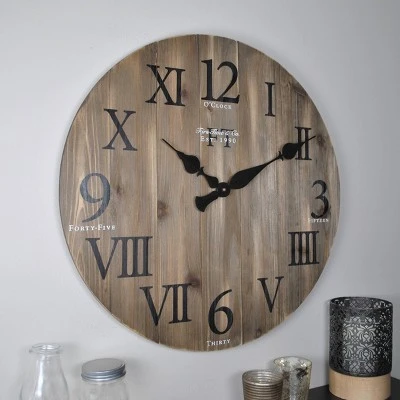 Rustic Farmhouse Barn Wood Wall Clock - FirsTime & Co. White 7 Rustic Farmhouse Barn Wood Wall Clock - FirsTime & Co. White - Image 5