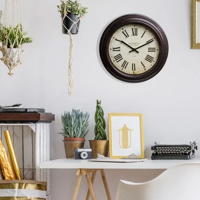 12" Traditional Bronze Roman Numeral Wall Clock Bronze - Patton Wall Decor 4 12" Traditional Bronze Roman Numeral Wall Clock Bronze - Patton Wall Decor - Image 2