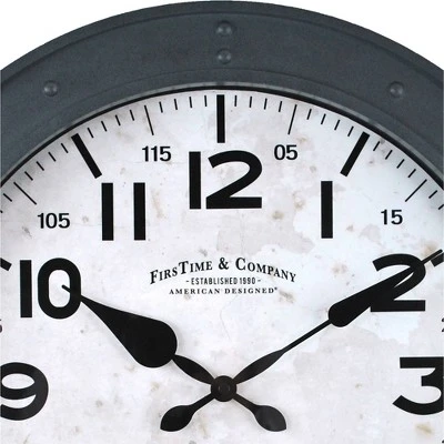 18" Donovan Wall Clock Gray - FirsTime & Co. 4 18" Donovan Wall Clock Gray - FirsTime & Co. - Image 2