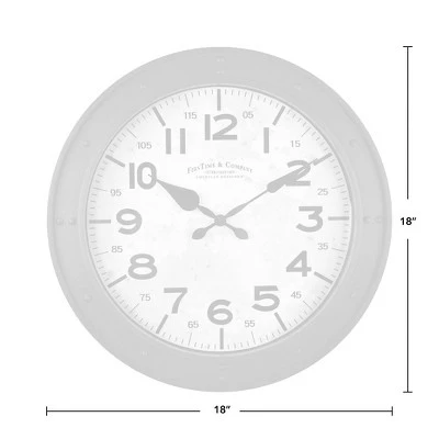 18" Donovan Wall Clock Gray - FirsTime & Co. 5 18" Donovan Wall Clock Gray - FirsTime & Co. - Image 3