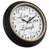 12" Inspirational Live, Love, Laugh Wall Clock Black Frame and White Dial - Westclox -Clocks Shop unnamed file 401