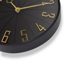 12" Modern Dial with Raised Number Wall Clock Gold - Westclox