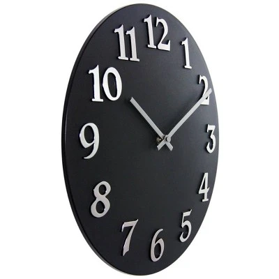 12" Vogue Wall Clock Black - Infinity Instruments 4 12" Vogue Wall Clock Black - Infinity Instruments - Image 2