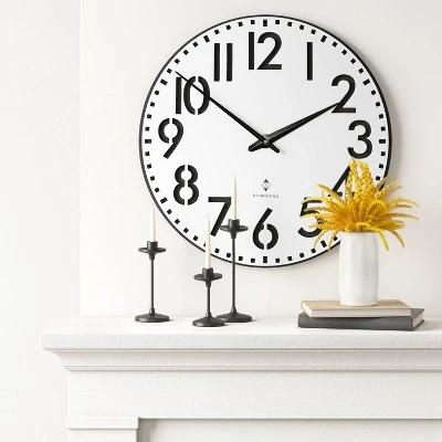 28" Modern Wall Clock White - Threshold™ 3 28" Modern Wall Clock White - Threshold™
