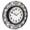 12" Wrought Iron Style Round Wall Clock Black/Bronze-Westclox -Clocks Shop unnamed file 441