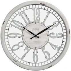 20" Whitney Farmhouse Wall Clock Antique Cream - FirsTime & Co.