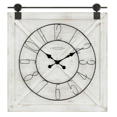 Field Haven Farmhouse Barn Door Clock - FirsTime Galvanized Metal 5 Field Haven Farmhouse Barn Door Clock - FirsTime Galvanized Metal - Image 3