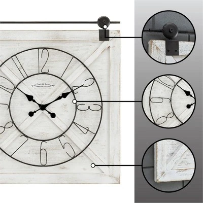 Field Haven Farmhouse Barn Door Clock - FirsTime Galvanized Metal 8 Field Haven Farmhouse Barn Door Clock - FirsTime Galvanized Metal - Image 6
