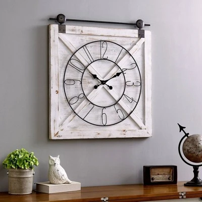 Field Haven Farmhouse Barn Door Clock - FirsTime Galvanized Metal 9 Field Haven Farmhouse Barn Door Clock - FirsTime Galvanized Metal - Image 7