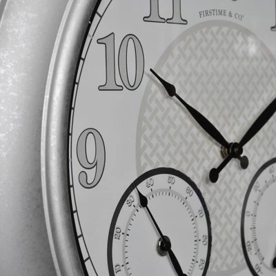 FirsTime 18" First Time Rediant LED Outdoor Wall Clock Charcoal 6 FirsTime 18" First Time Rediant LED Outdoor Wall Clock Charcoal - Image 4