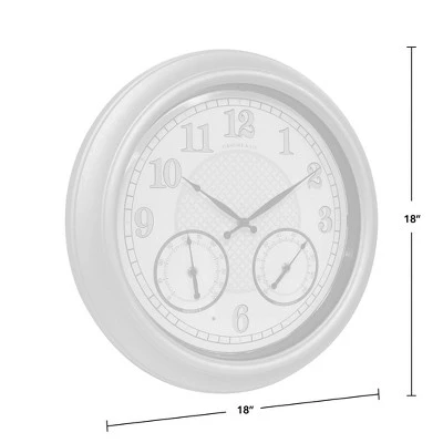 FirsTime 18" First Time Rediant LED Outdoor Wall Clock Charcoal 7 FirsTime 18" First Time Rediant LED Outdoor Wall Clock Charcoal - Image 5