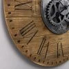 Shiplap Gears Farmhouse Wall Clock Brown - FirsTime -Clocks Shop unnamed file 497