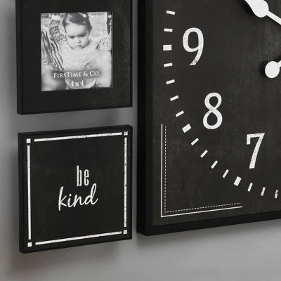 Farmhouse Frame Gallery Set Wall Clock - FirsTime White 4 Farmhouse Frame Gallery Set Wall Clock - FirsTime White - Image 2