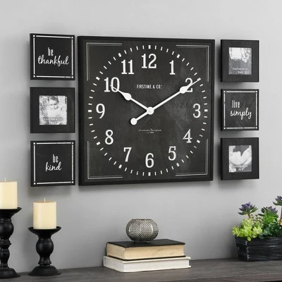 Farmhouse Frame Gallery Set Wall Clock - FirsTime White 6 Farmhouse Frame Gallery Set Wall Clock - FirsTime White - Image 4