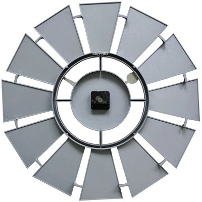 24" Numeral Windmill Farmhouse Wall Clock Galvanized Finish - FirsTime & Co. 5 24" Numeral Windmill Farmhouse Wall Clock Galvanized Finish - FirsTime & Co. - Image 3