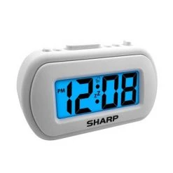 1" LCD with Top Control Clock White - Sharp