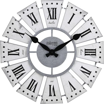 Numeral Farmhouse Windmill Clock White - FirsTime 3 Numeral Farmhouse Windmill Clock White - FirsTime