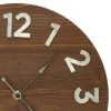 12" Frameless Rustic Walnut Wood Plank Wall Clock with Galvanized Metal Numbers Walnut - Patton Wall Decor -Clocks Shop unnamed file 641
