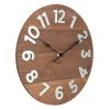 12" Frameless Rustic Walnut Wood Plank Wall Clock with Galvanized Metal Numbers Walnut - Patton Wall Decor -Clocks Shop unnamed file 642