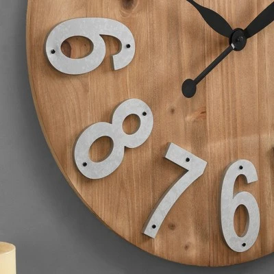 Josephine Slat Wood Farmhouse Clock - FirsTime Gray 4 Josephine Slat Wood Farmhouse Clock - FirsTime Gray - Image 2