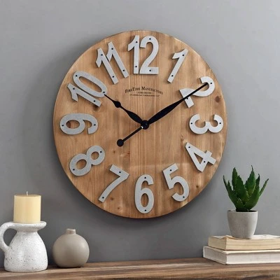 Josephine Slat Wood Farmhouse Clock - FirsTime Gray 8 Josephine Slat Wood Farmhouse Clock - FirsTime Gray - Image 6