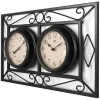 Infinity Instruments 20108BK-TC The Bookend Decorative Outdoor Hanging Wall Clock and Thermometer Combo with Hanging Bracket and Silent Movement -Clocks Shop unnamed file 722
