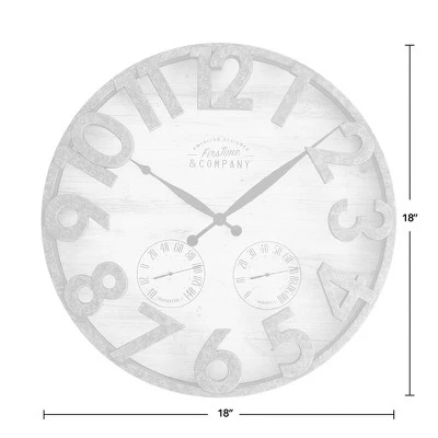 Sherwood Shiplap Farmhouse Outdoor Wall Clock - FirsTime Brown 5 Sherwood Shiplap Farmhouse Outdoor Wall Clock - FirsTime Brown - Image 3