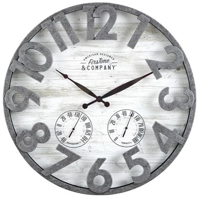 Sherwood Shiplap Farmhouse Outdoor Wall Clock - FirsTime Brown 7 Sherwood Shiplap Farmhouse Outdoor Wall Clock - FirsTime Brown - Image 5