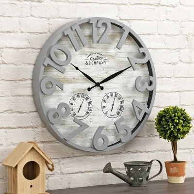 Sherwood Shiplap Farmhouse Outdoor Wall Clock - FirsTime Brown 11 Sherwood Shiplap Farmhouse Outdoor Wall Clock - FirsTime Brown - Image 9