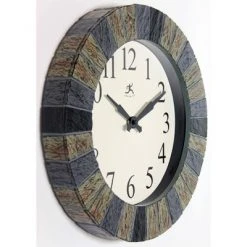 13" Faux Stone Mosaic Wall Clock - Infinity Instruments