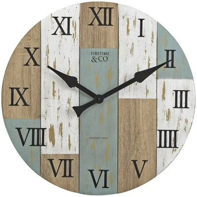 27" Timberworks Farmhouse Wall Clock Aged Teal/Shabby White - FirsTime & Co. 3 27" Timberworks Farmhouse Wall Clock Aged Teal/Shabby White - FirsTime & Co.