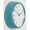 9.5" Retro Metal Wall Clock Turquoise Blue - Infinity Instruments -Clocks Shop unnamed file 793